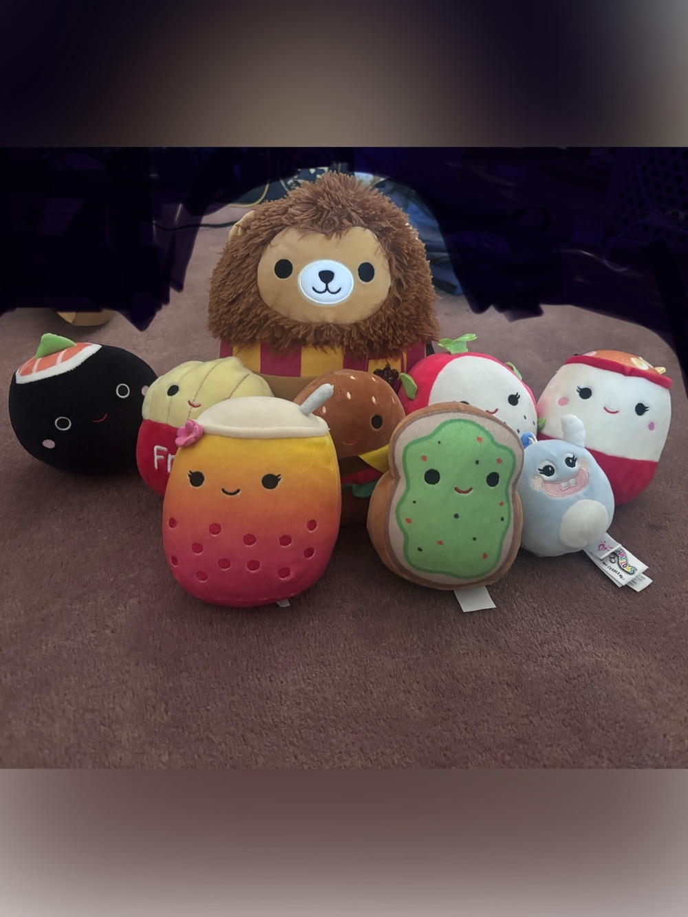 Squishmallows - variety including food, Gryffindor Lion and Elphaba.